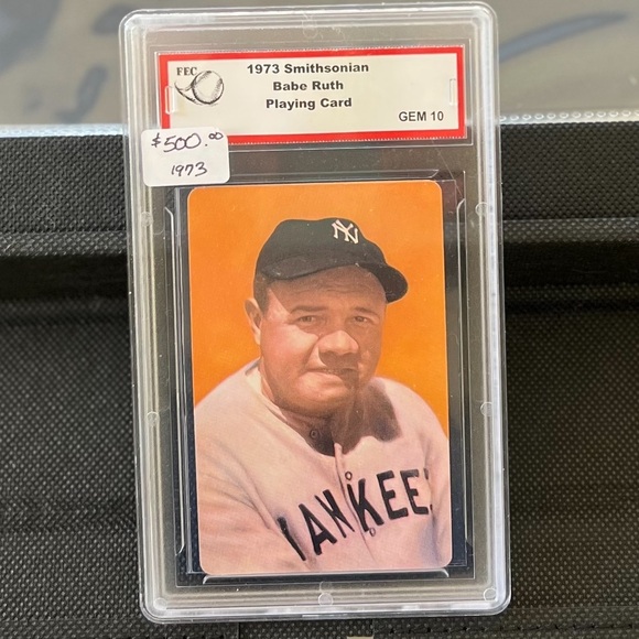 Smithsonian Other - 1973 Smithsonian Babe Ruth playing card, graded GEM 10
